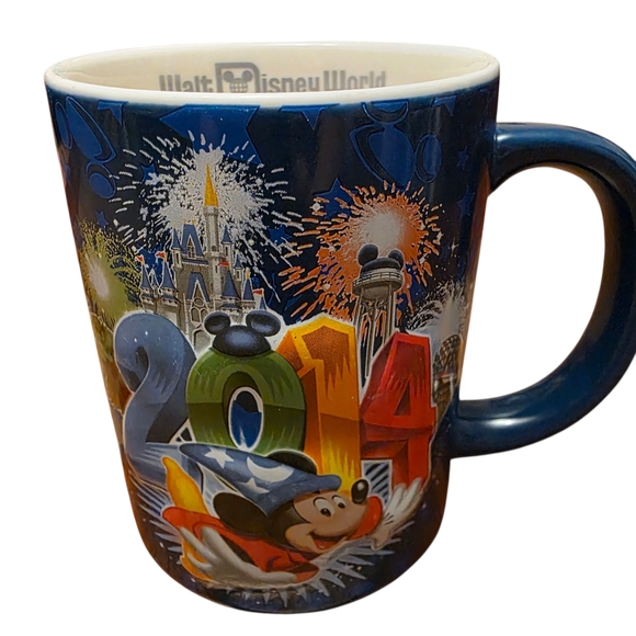 Disney Other - Disney World 2014 3D Blue Ceramic Large Mug with Mickey Mouse Design